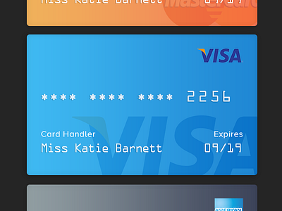 Debit / Credit Cards app card credit currency debit expense money pay transactions wallet