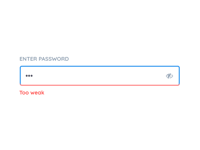 Password Strength - Option 4 daily ui form gif icon input login password sign up style guide ui user interface ux