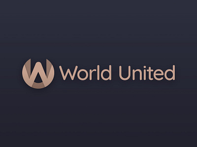 World United Logo branding bronze circle design gold gradient graphic identity logo lotus typography vector