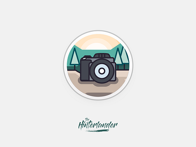 Camera Icon - The Hinterlander app design app icon branding camera camera app camera icon camera logo cameras dslr flat highlights icon illustration instagram instagram cover instagram stories logo minimal photography vector