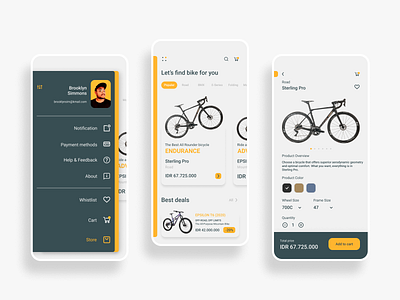 Bicycle Shop app bicycle shop bike card clean ui ecommerce exploration inspiration interface mobile ui ui ux