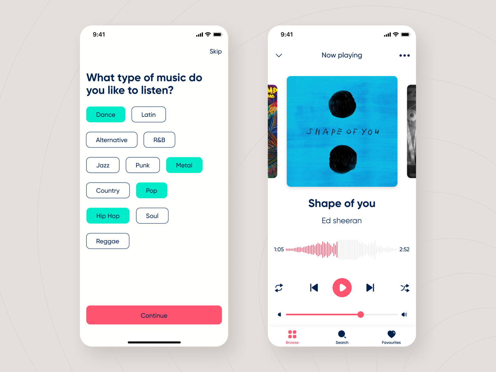 Music App UI by Shabil B H on Dribbble