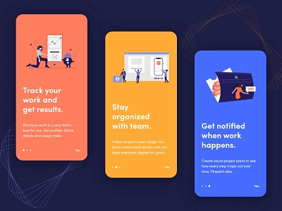 ORG Onboarding app app design card design color theory design illustration interaction design launch screen onboarding screens onboarding ui product design splashscreen typography ui design uxdesign walkthroughs