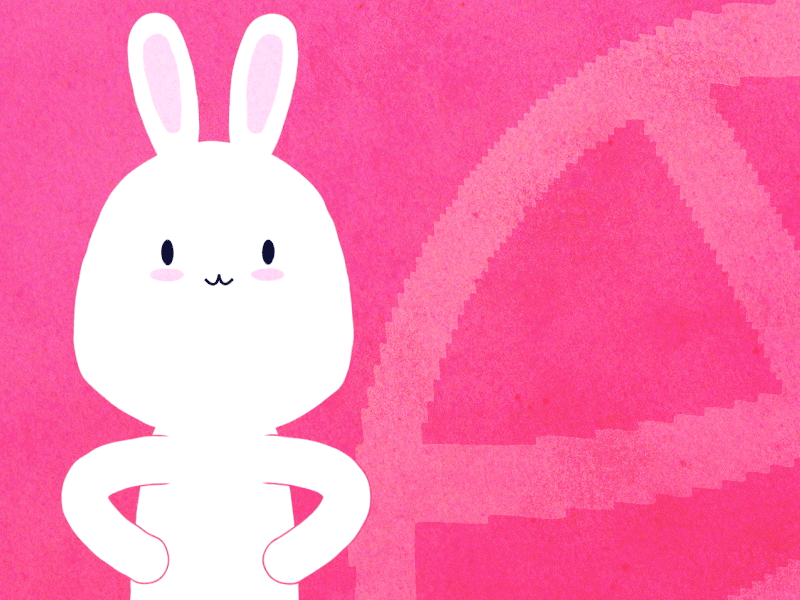 Hello Dribbble ! animation character dribbble gallot guillaume hello motion design rabbit rig