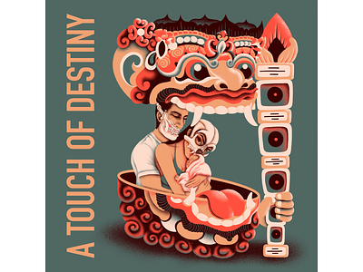 Balinese Guardian Poster balinese design digitalart digitalillustration illustration illustrator poster