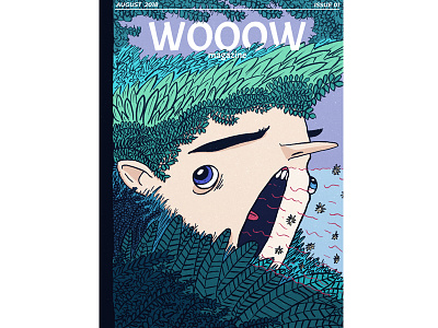 WOOOW Magazine - Issue 01 brush character cover design face illustration ink magazin photoshop strange wow