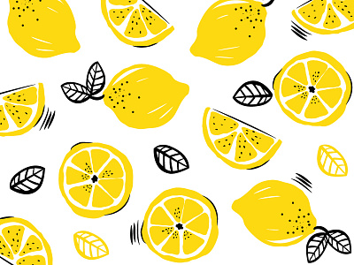 Daily Illustrations #1 daily 100 challenge design illustraion lemon pattern design yellow