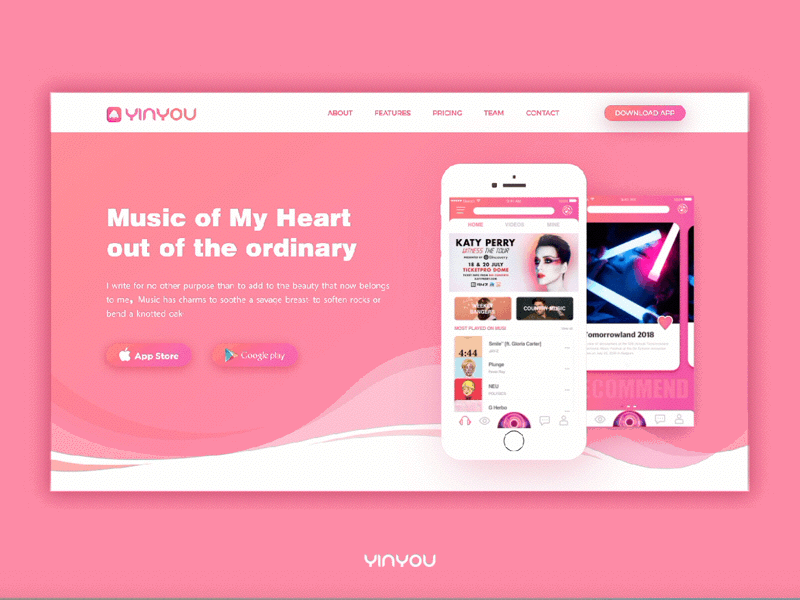 YINYOU - Features Pages