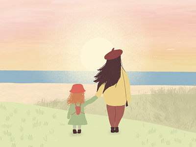 mother and daughter art digital art digital drawing digital illustration drawing illustration illustration artist landscape landscape design landscape illustration nature nature design