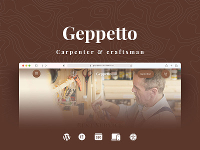 Geppetto Carpenter & Craftsman Elementor Template Kit design graphic design typography ui