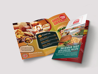 Trifold Brochure Restaurant   Food Psd Template