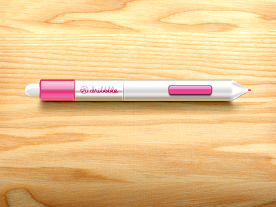 Hi Dribbble ! debut first shot illustration pen tablet