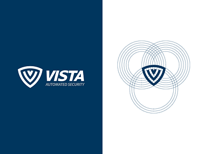 Vista brand identity branding construction creative design grid logo logo design logo designer professional security shield