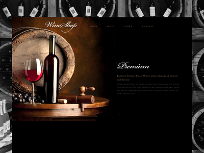 Premium Wine Website dark design luxury premium ui website wine wineyard
