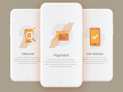 Onboarding Screens app design discover illustration iphone x modern onboarding payment ui