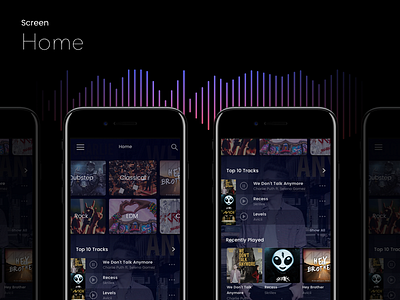 Music App UI Kit - Home