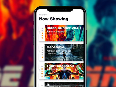 Movie Ticket Booking app booking cinema design iphone x movie ticket ui ux