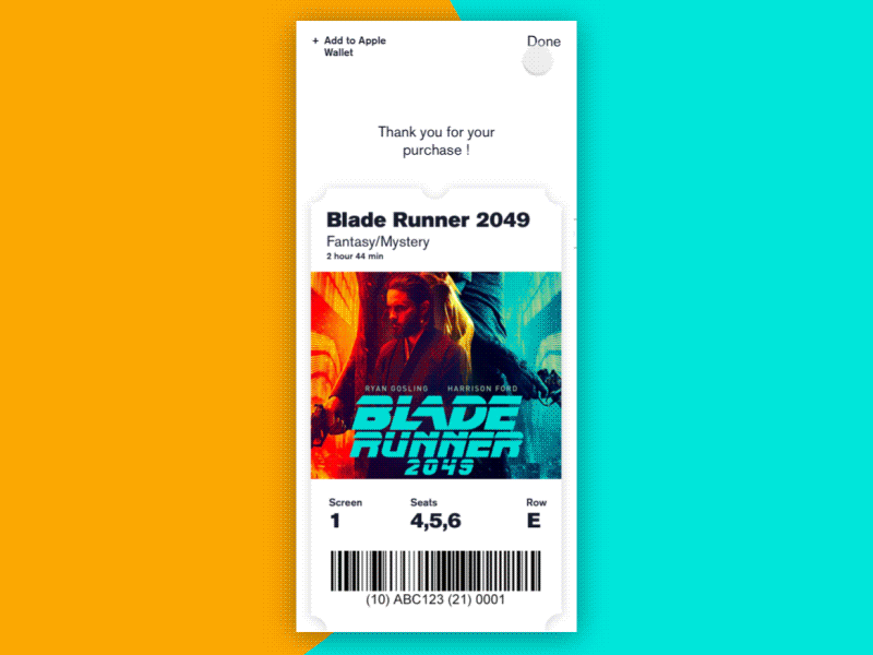 Movie Ticket Booking - Animated after effects booking cinema design gif movie movie booking sketch ticket ui