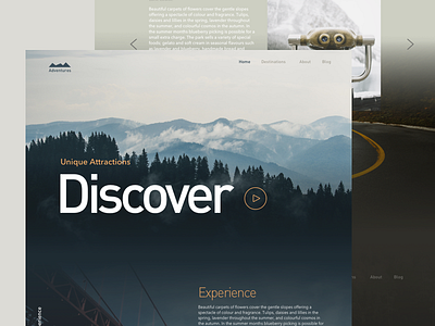 Adventures adventure modern tourism ui ux website