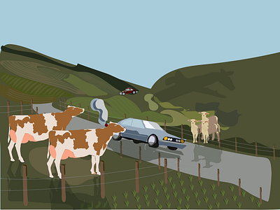 Farm advertising car illustration illustrator video still