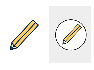 Pencil ✏️ 2d adobe android art blue clean design drawing flat icon illustration logo minimal pencil photoshop vector yellow