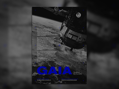 GAIA - ESA POSTER CONCEPT agency brand branding cross design esa font identity logo poster satelite space spaceship typography vector