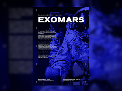 EXOMARS - ESA POSTER CONCEPT agency astronaut branding cross design exomars exploration font institution logo mars poster space typography vector
