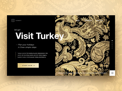 Visit Turkey, landing page concept.