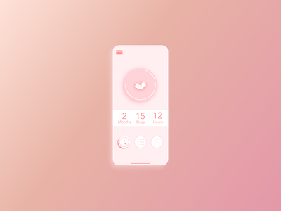 Daily UI 014 baby countdown dailyui dailyui014 design motherhood pink