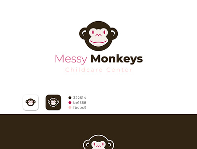 Messy Monkey Childcare Logo Design branding branding logo care childcare childcare logo church logo creative logo design graphics design illustration logo logo design messy monkey monkey logo vector