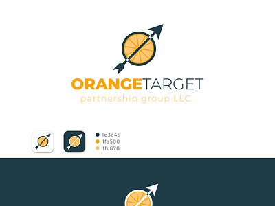 LLC Group Orange Target Logo Design