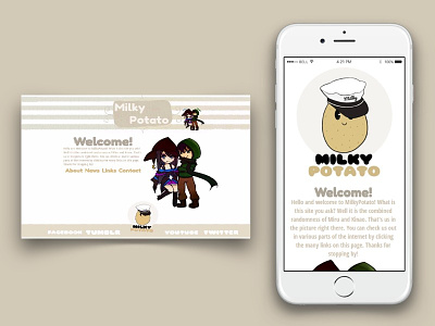 Milky Potato design ui ux web design