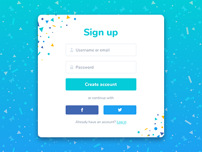 Daily UI - Sign Up by Oxana Khazhieva on Dribbble