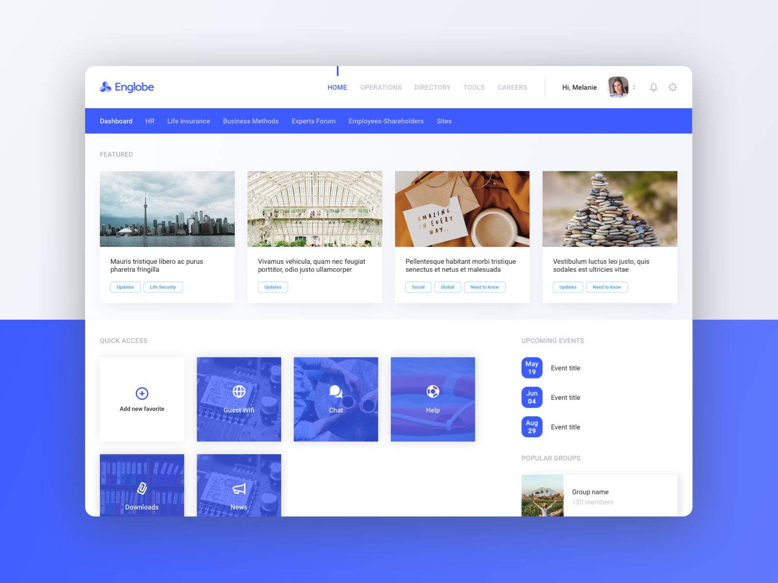 Employees Website Concept by Quentin Nolan on Dribbble
