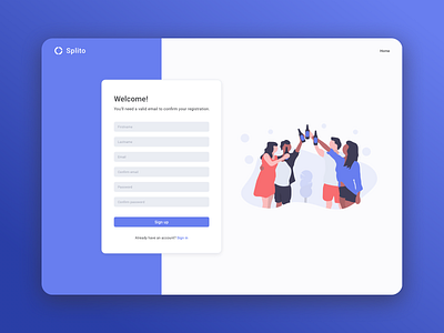 Sign up Form | Splito