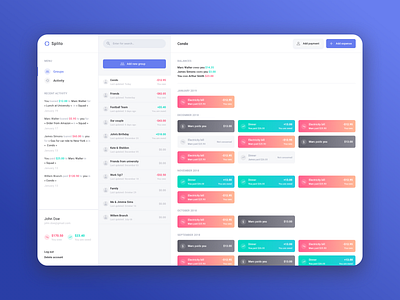 Expenses Dashboard | Splito appdesign appdesigner design expenses groups splito splitwise uiux uix ux uxui website websites