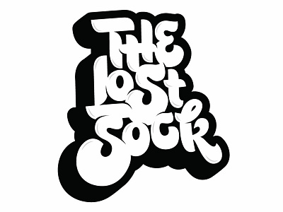The Lost Sock brand brand concept brand identity brushpen calligraphy lettering logotype logotype design lost sock typography vector