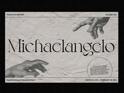 people in history — MICHAELANGELO agency black and white branding brutalism daily ui editorial graphic design grid history landing page layout michaelangelo motion graphics poster renaissance texture typography ui web web design