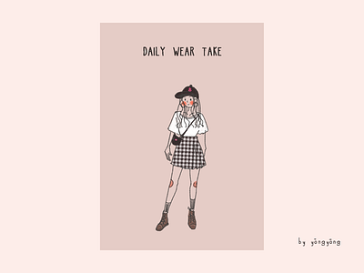 Daily wear take design illustration