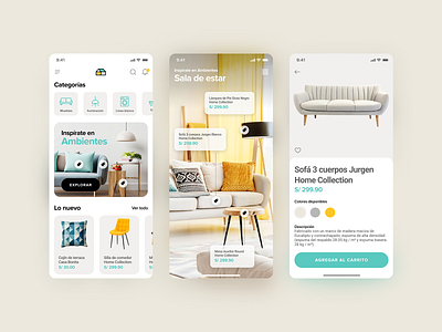 Furniture Ecommerce App Concept app app design ecommerce furniture app interior design shop sofa