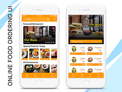online food ordering UI food meals restaurant