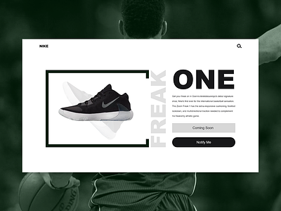 Freak One adobe xd basketball design giannis antetokounmpo nba nike product design ui web design