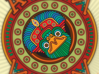 Quetzal aztec bird concert design festival illustration mayan quetzal vector wild