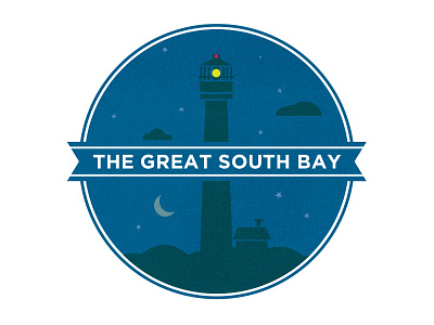 The Great South Bay beach icon lighthouse vector
