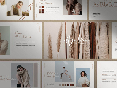 Agatha Brand Guidlines Keynote agatha brand guide brand guide identity brand guideline brand guidelines business clean concept creative design development elegant keynote presentation keynote template minimal modern template web design web development website