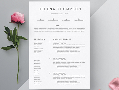 Word Resume & Cover Letter Template art clean cover letter cover letter template cv template page graphic design luxury minimal resume modern resume professional resume resume design resume template resume templates simple resume stylish template trending white word resume word resume template