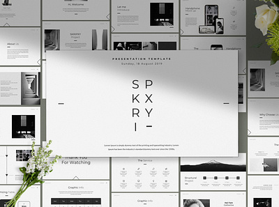 Skripxy Powerpoint agency art business clean corporate creative design development elegant minimal minimalism minimalist modern powerpoint presentation simple template web design web development website