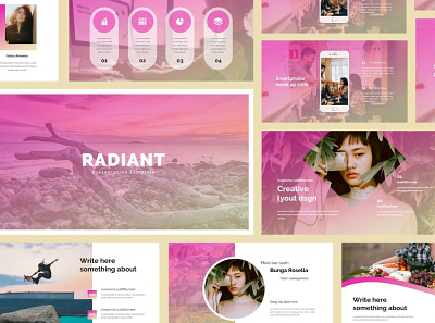 Radiant Keynote Template agency art business clean concept creative development elegant keynote keynote presentation keynote template minimal minimalist modern presentation simple template web design web development website