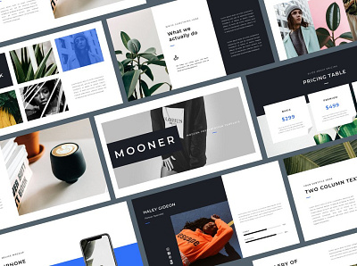 Mooner - Keynote Template agency art branding concept design development keynote keynote design keynote presentation keynote template keynote templates minimal modern simple template template design templates web design web development website