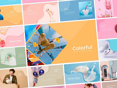 Colorful - PowerPoint Template art business clean color colorful concept creative development features luxury minimal modern powerpoint simple template template design templates web design web development website